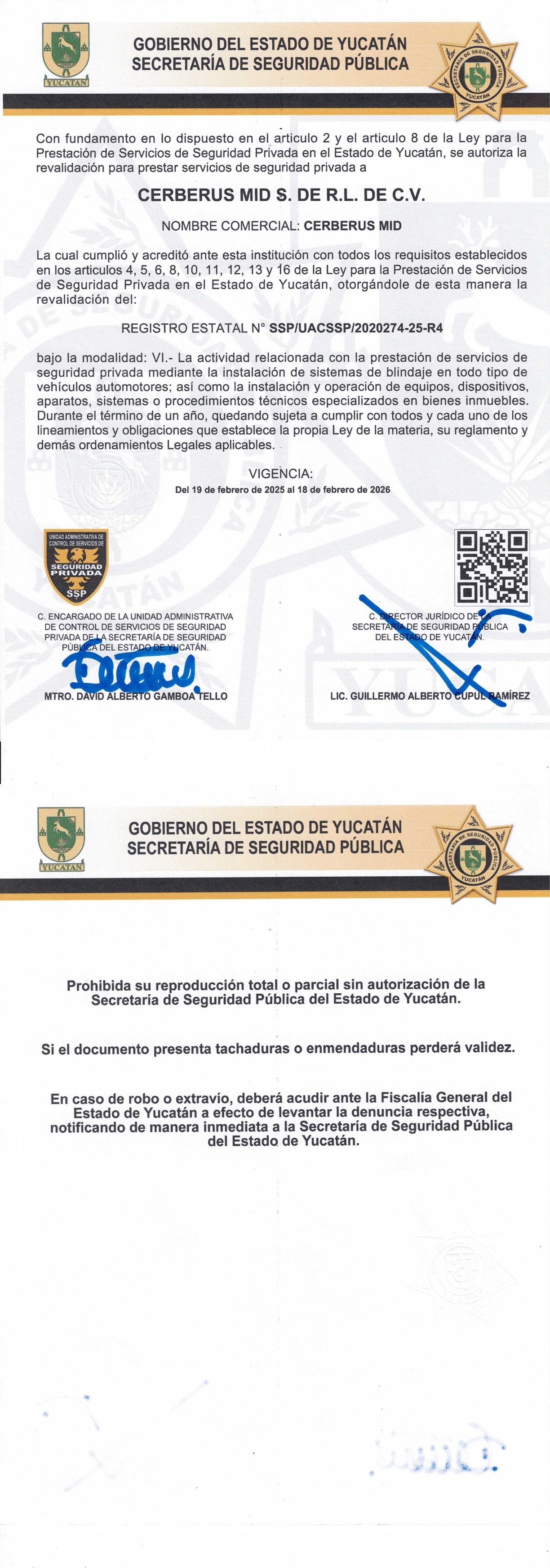 Certificado Registro SSP